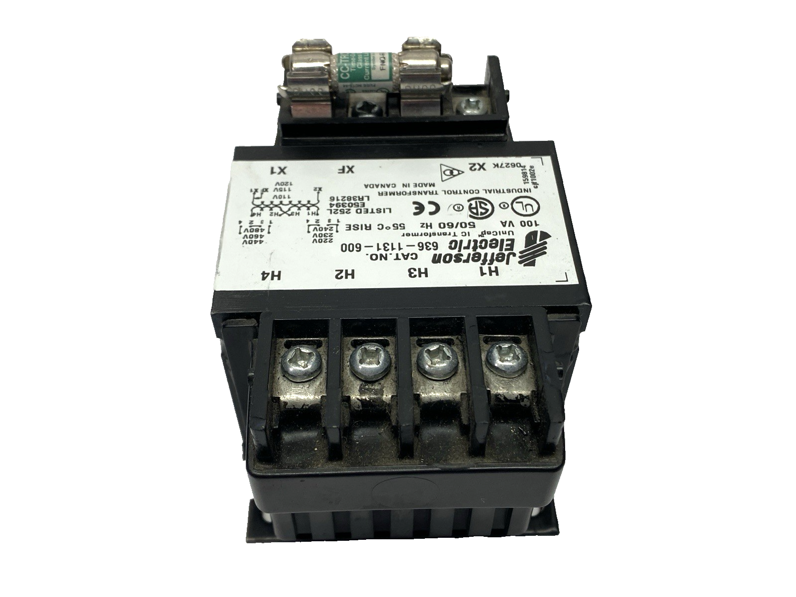 636-1131-600 | Jefferson Electric UniCap IC Transformer 100VA 50/60Hz - Used - Maverick Industrial Sales