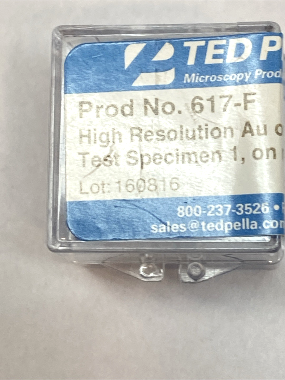617-F | Ted Pella SEM Gold on Carbon Test Specimen High Resolution Mount F - Used - Maverick Industrial Sales
