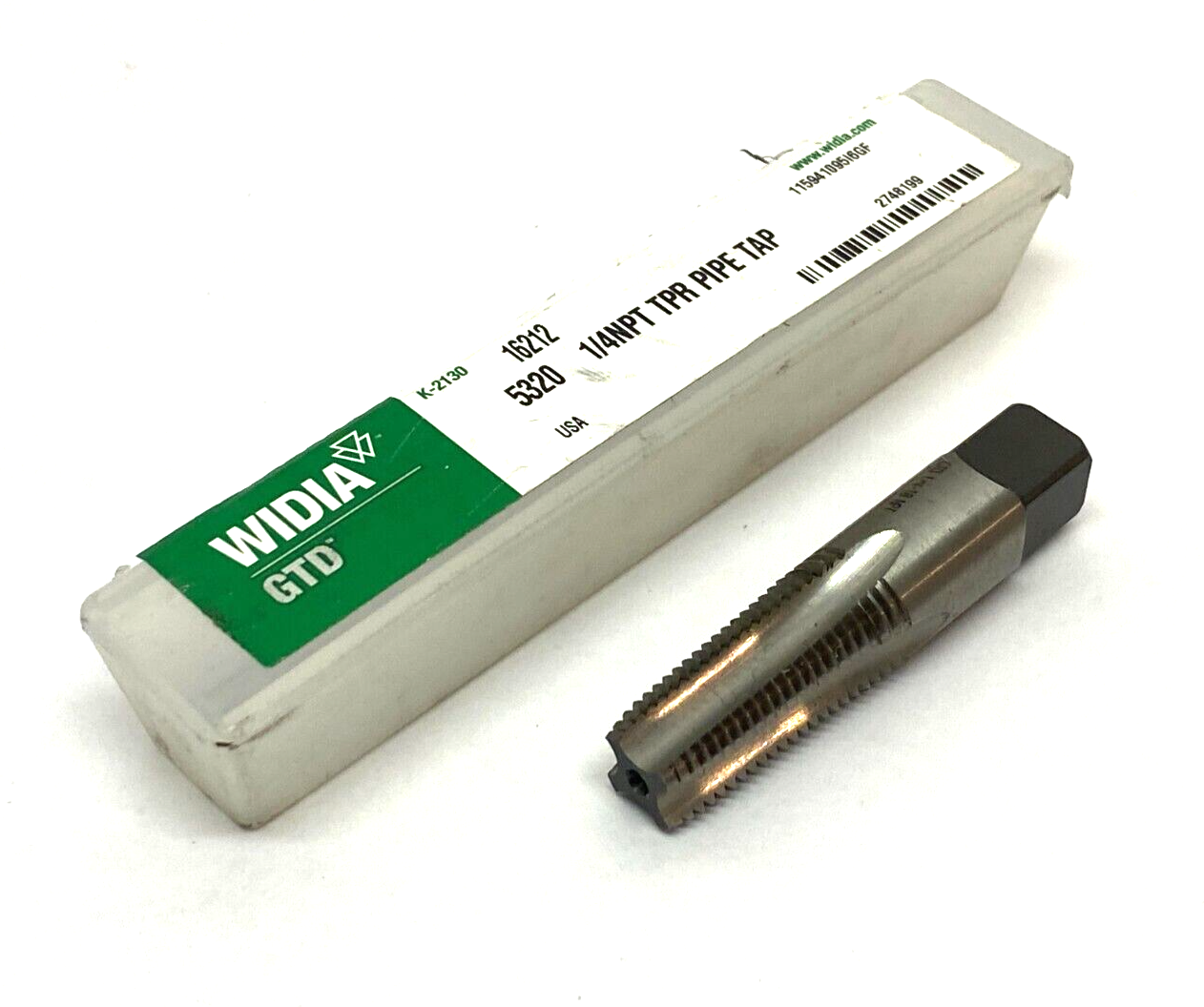 Widia GTD 16212 Taper Pipe Tap 1/4"-18 NPT 4-Flutes 5320 - Maverick Industrial Sales