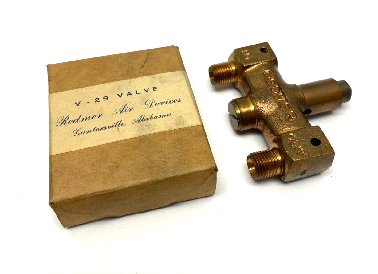 Redmer Air Devices V-29 Flow Control Pushbutton Valve - Maverick Industrial Sales