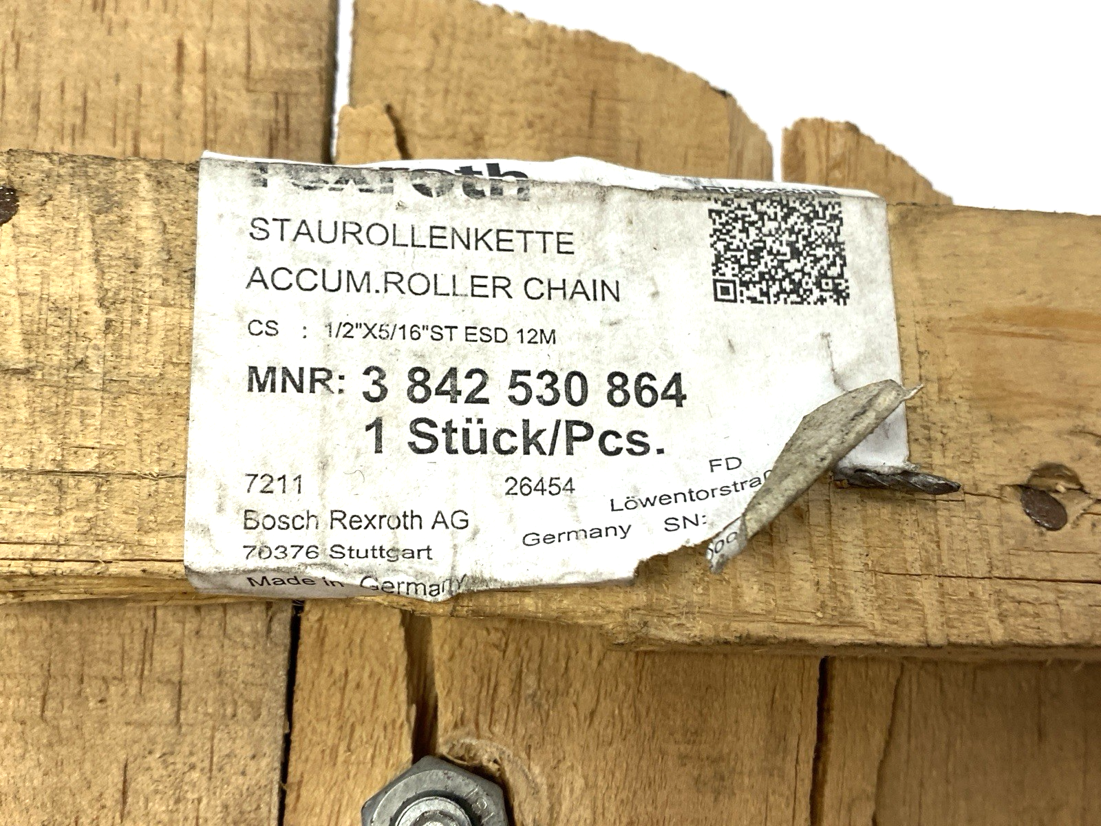 Bosch Rexroth 3842530864 Accumulation Roller Chain 1/2" x 5/16" ROLL OF 14' - Maverick Industrial Sales