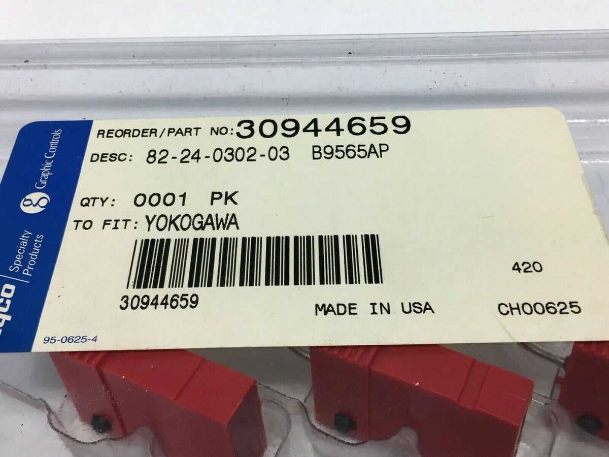 82-24-0302-03 | Graphic Controls Disposable Pen Red B9565AP PKG OF 3 - New - Maverick Industrial Sales