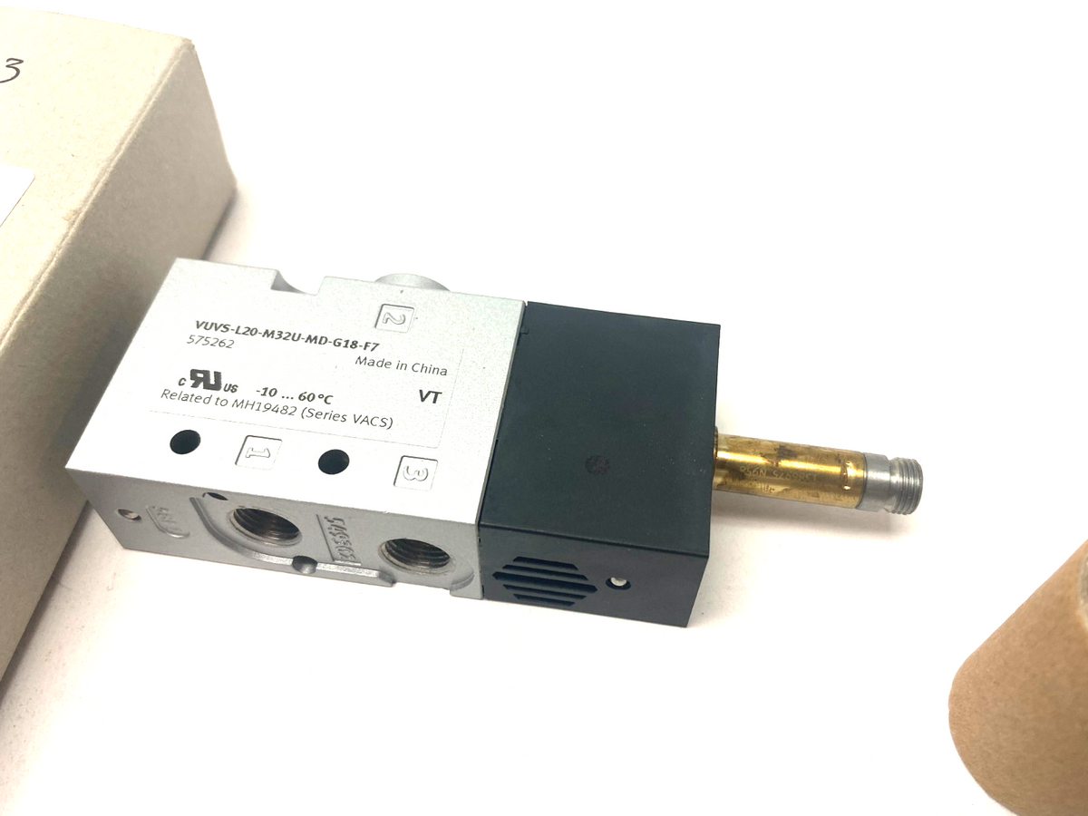 VUVS-L20-M32U-MD-G18-F7 | Festo Pneumatic Solenoid Valve 3/2-Way 575262 - New – Open box - Maverick Industrial Sales