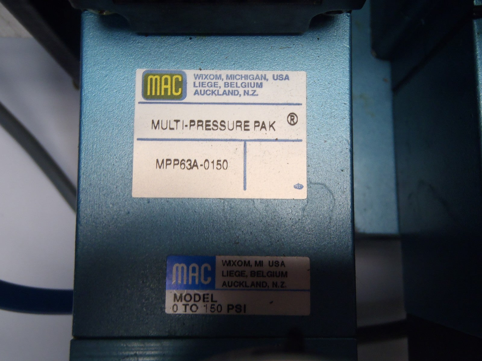 Mac Valves MPP63A-0150 Multi-Pressure Pak PR63D-1CBA-9 PME-501DAAG - Maverick Industrial Sales