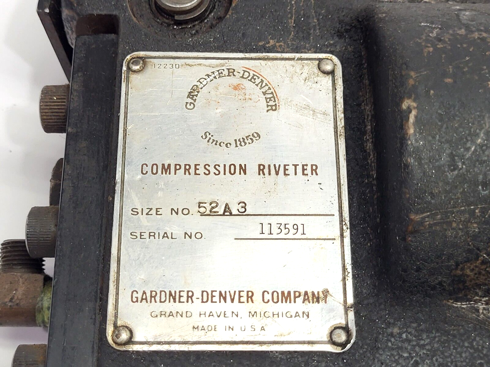 Gardner Denver Co. 52A-3 Compression Riveter - Maverick Industrial Sales