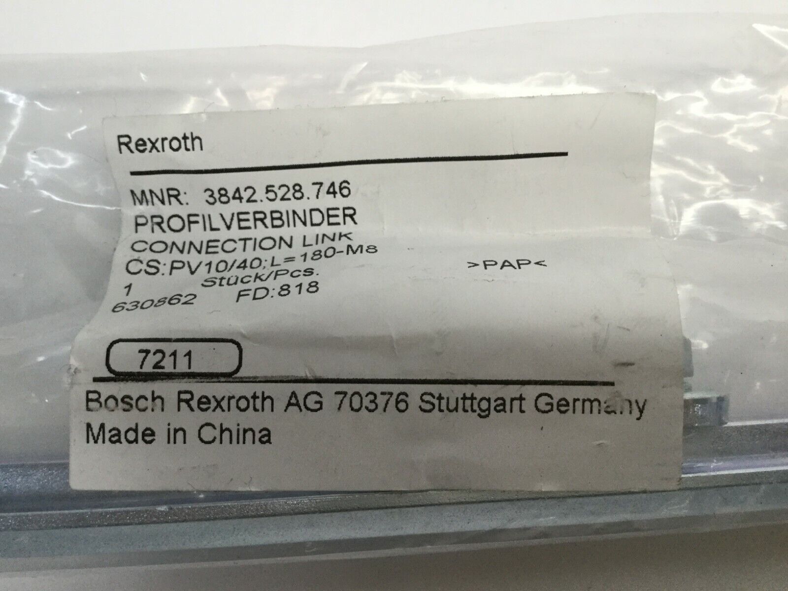 Bosch 3842528746 Connection Link 180mm Length M8 Bolts - Maverick Industrial Sales