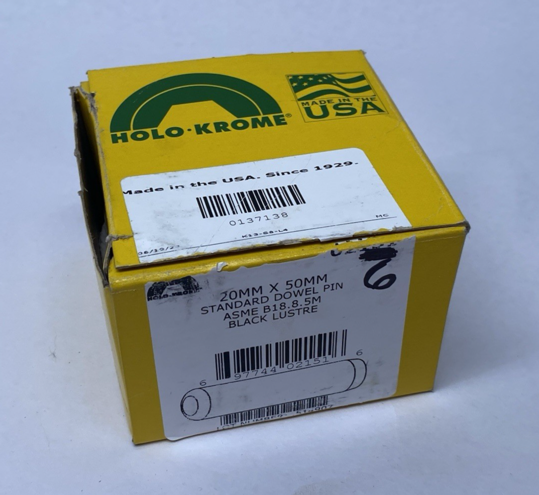 02151 | Holo-Krome Standard Dowel Pin 20mm x 50mm ASME B18.8.5M BOX OF 6 - New – Open box - Maverick Industrial Sales