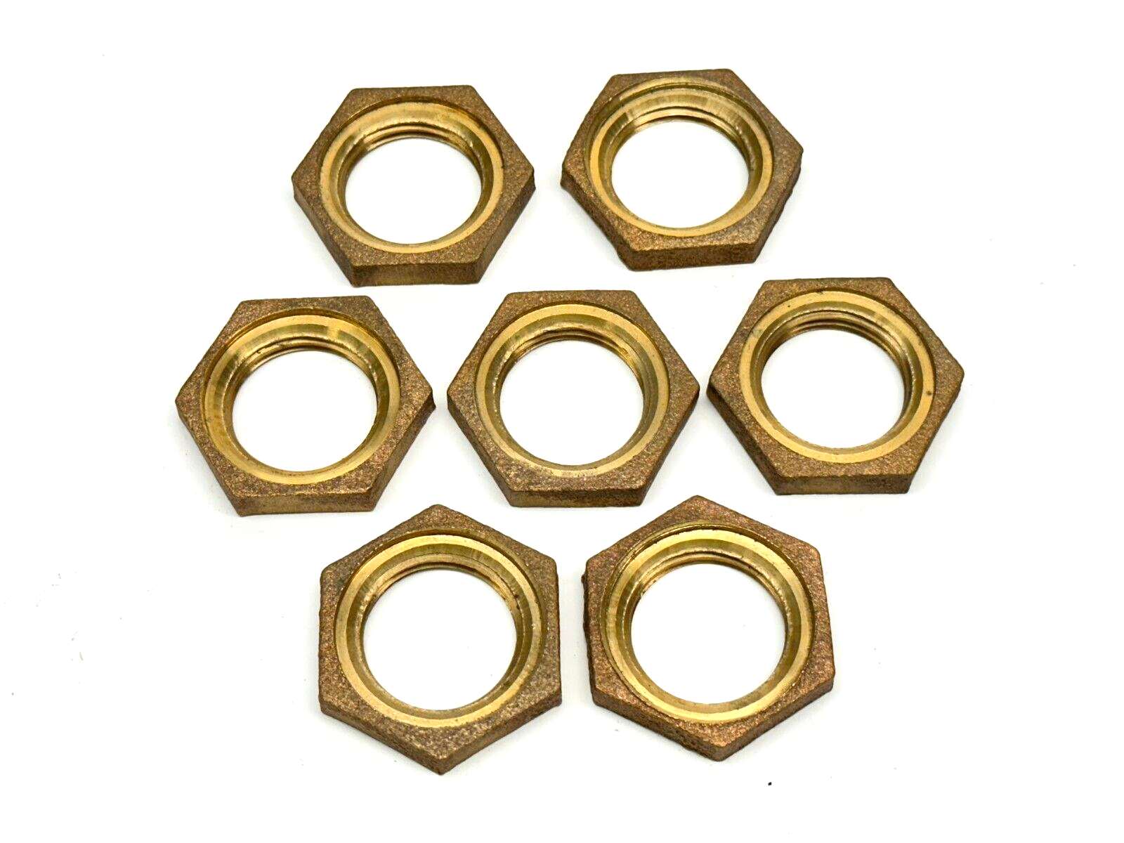3/4" Locknut Hex Brass LOT OF 7 - Maverick Industrial Sales