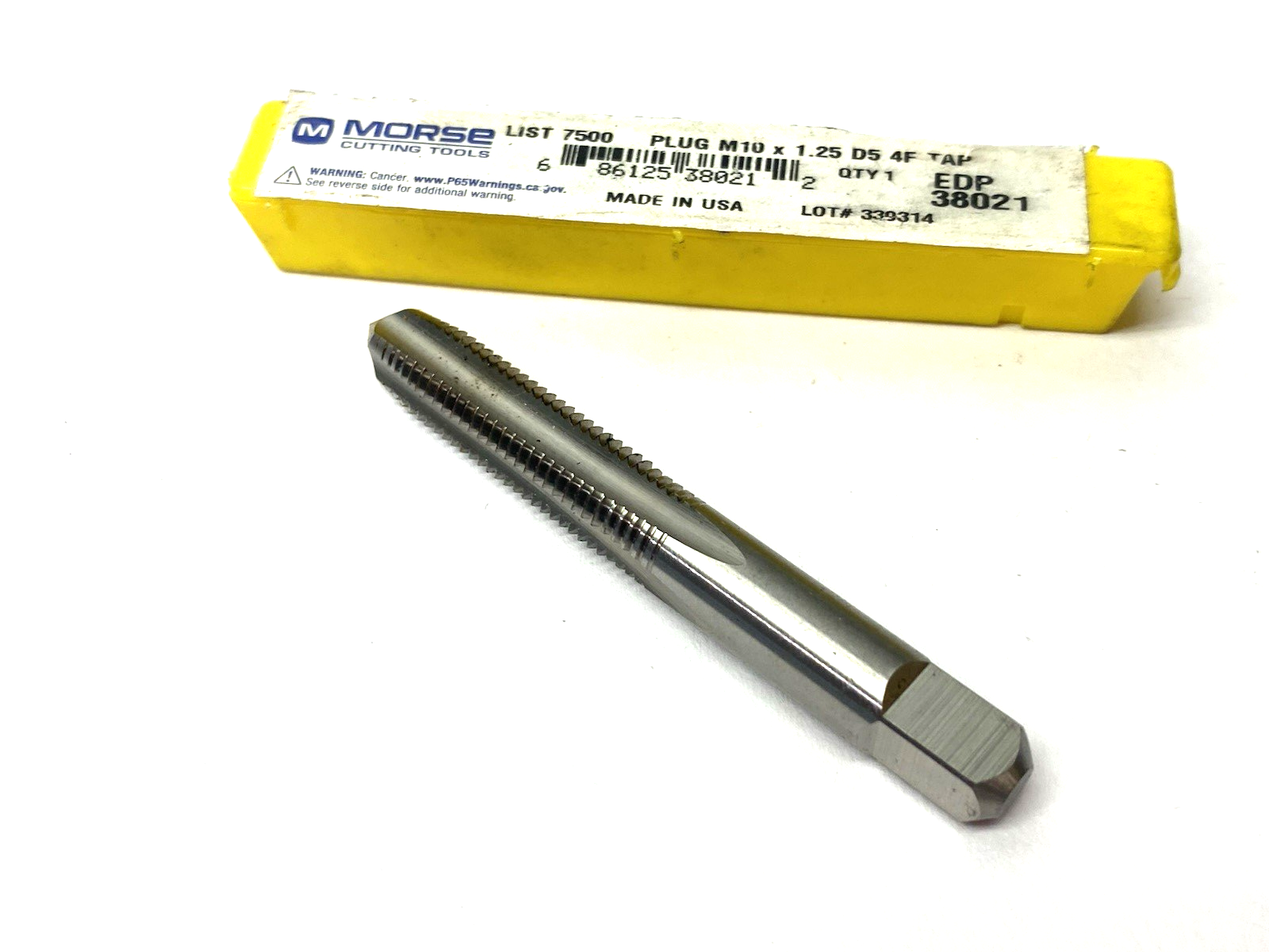 Morse Cutting Tools 38021 Plug Tap 7500 M10 × 1.25 PLUG_D5 - Maverick Industrial Sales