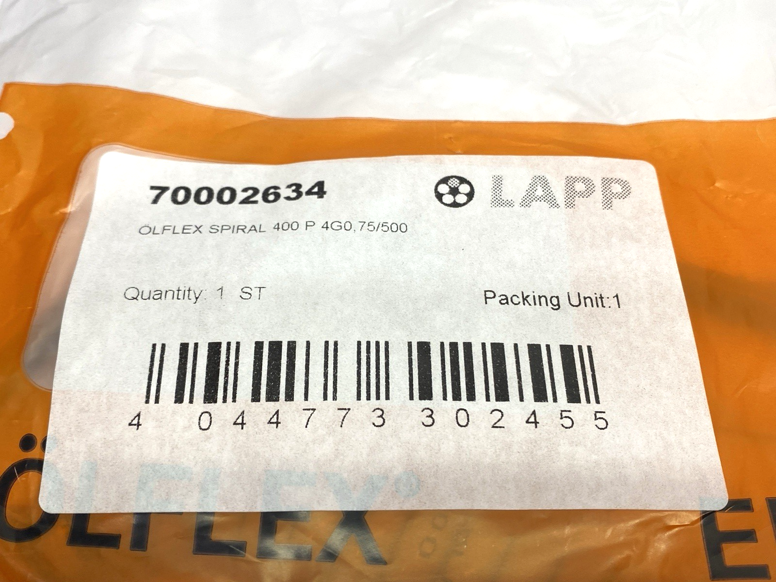 LAPP 70002634 OFlex Spiral Cable 400 P - Maverick Industrial Sales
