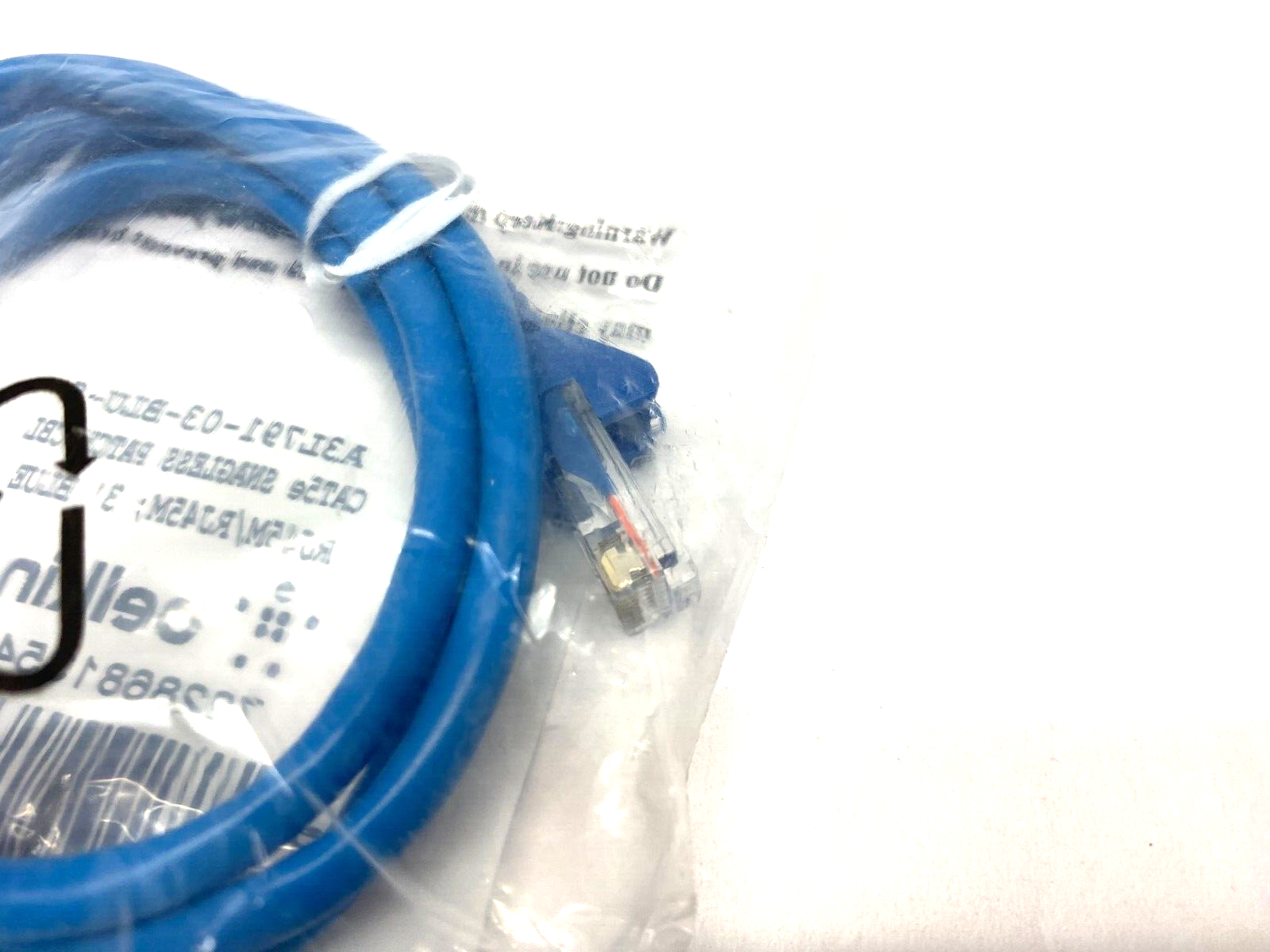 Belkin A3L791-03-BLU-S Cat5 Snagless Patch Cable RJ45 to RJ45 3' Length LOT OF 2 - Maverick Industrial Sales