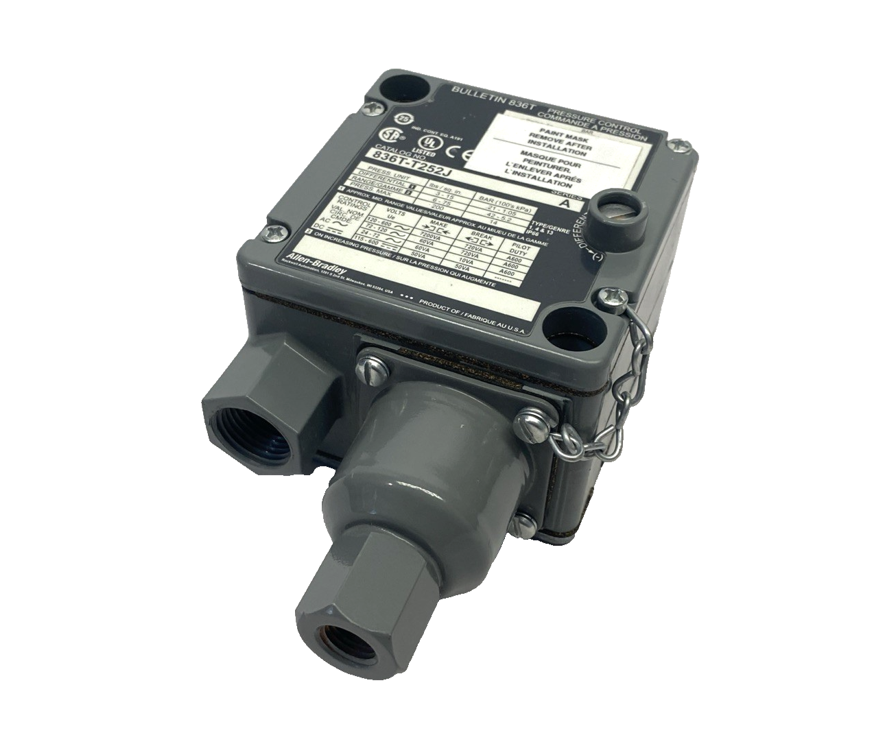 836T-T252J | Allen Bradley Ser. A Electro-Mech Pressure Control Switch - New – Open box - Maverick Industrial Sales