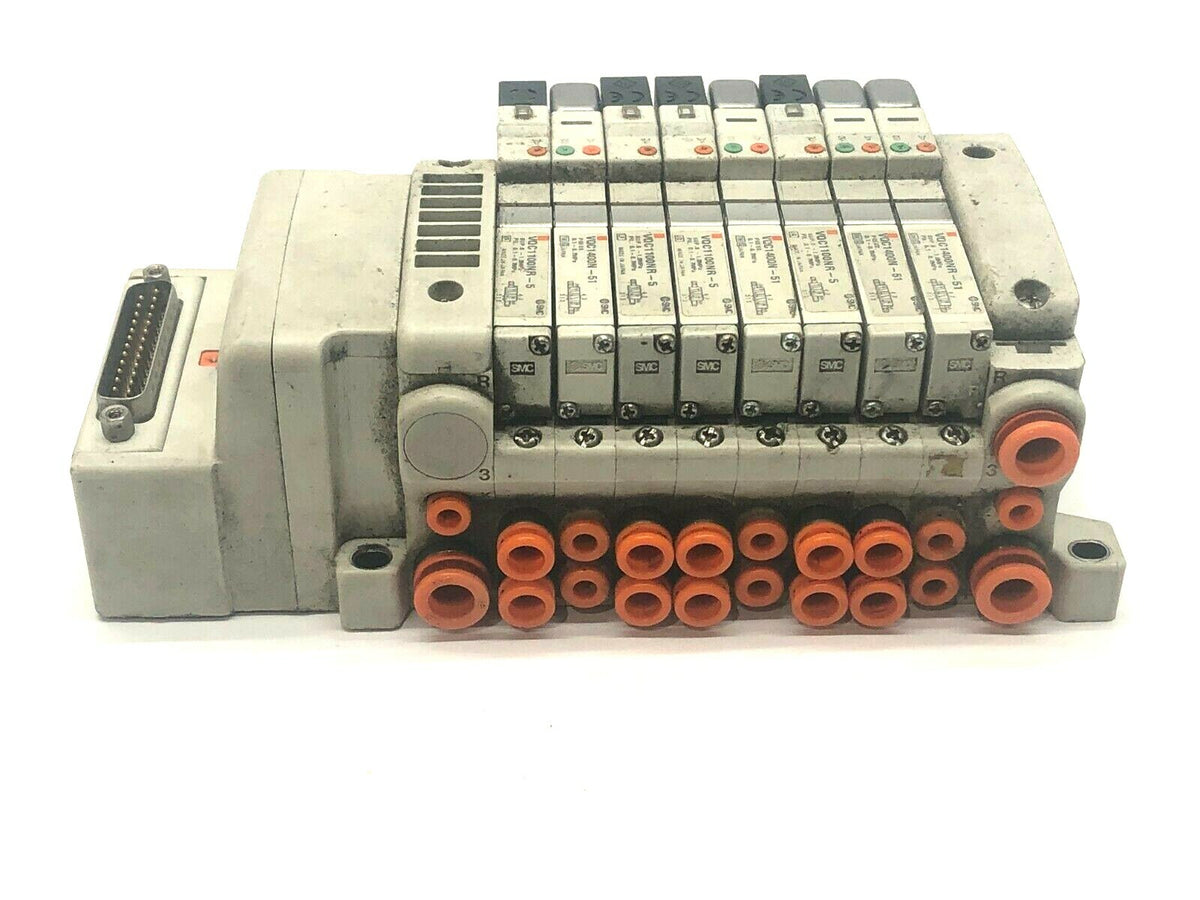 VV5QC11-08CMFD0-R | SMC Manifold Valve w/ Solenoids 0.7MPa 24VDC - Used - Maverick Industrial Sales