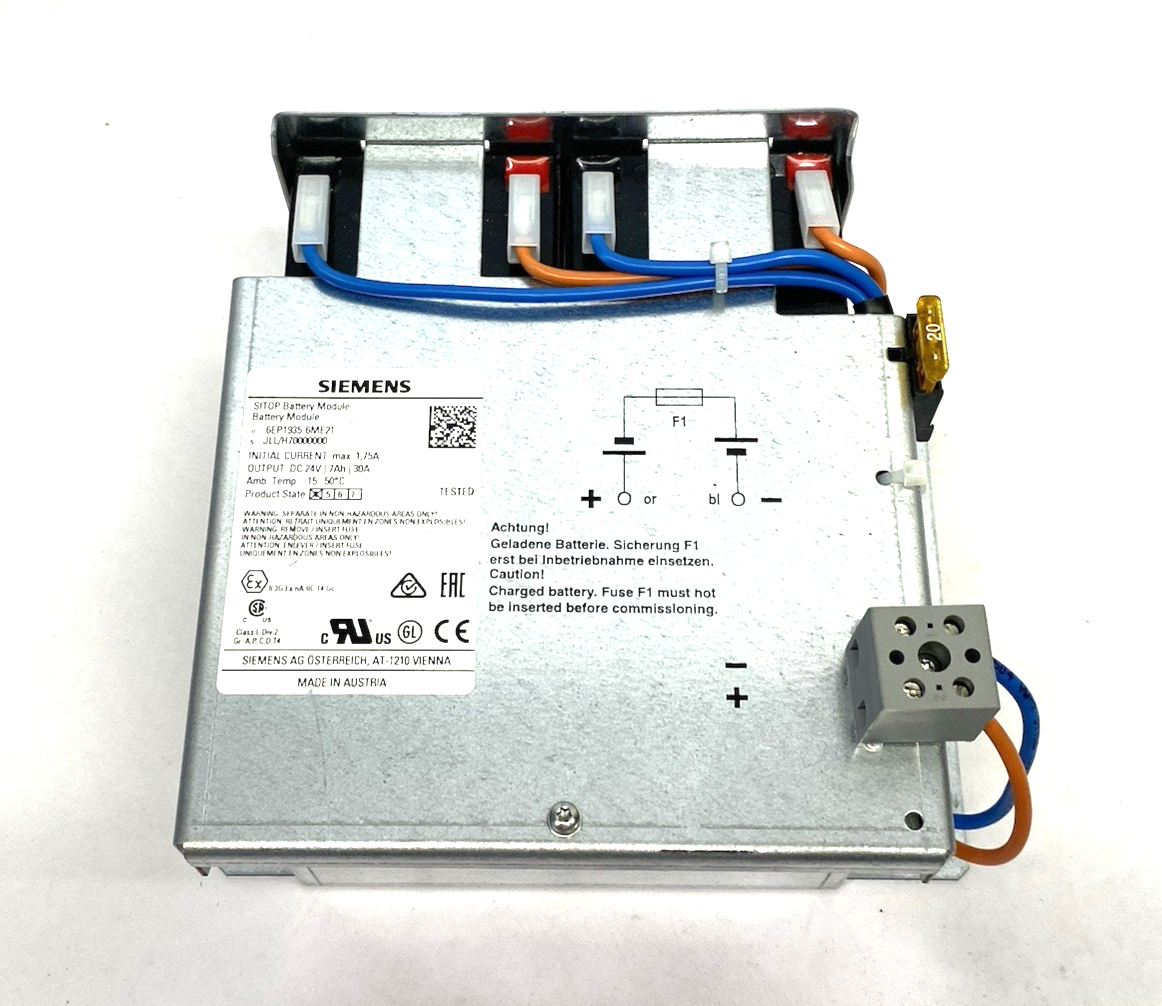 Siemens 6EP1935-6ME21 SITOP Battery Module/24V/7AH - Maverick Industrial Sales
