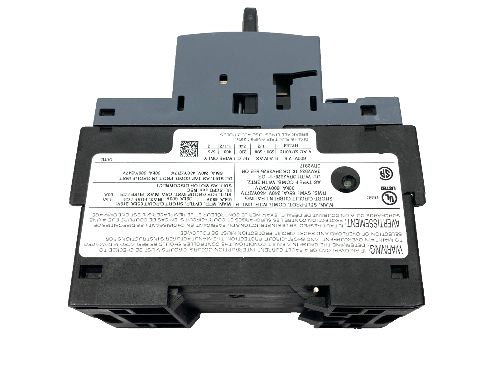 Siemens 3RV2011-1CA10 SIRIUS Circuit Breaker 1,8-2,5A 400V 27-32A - Maverick Industrial Sales