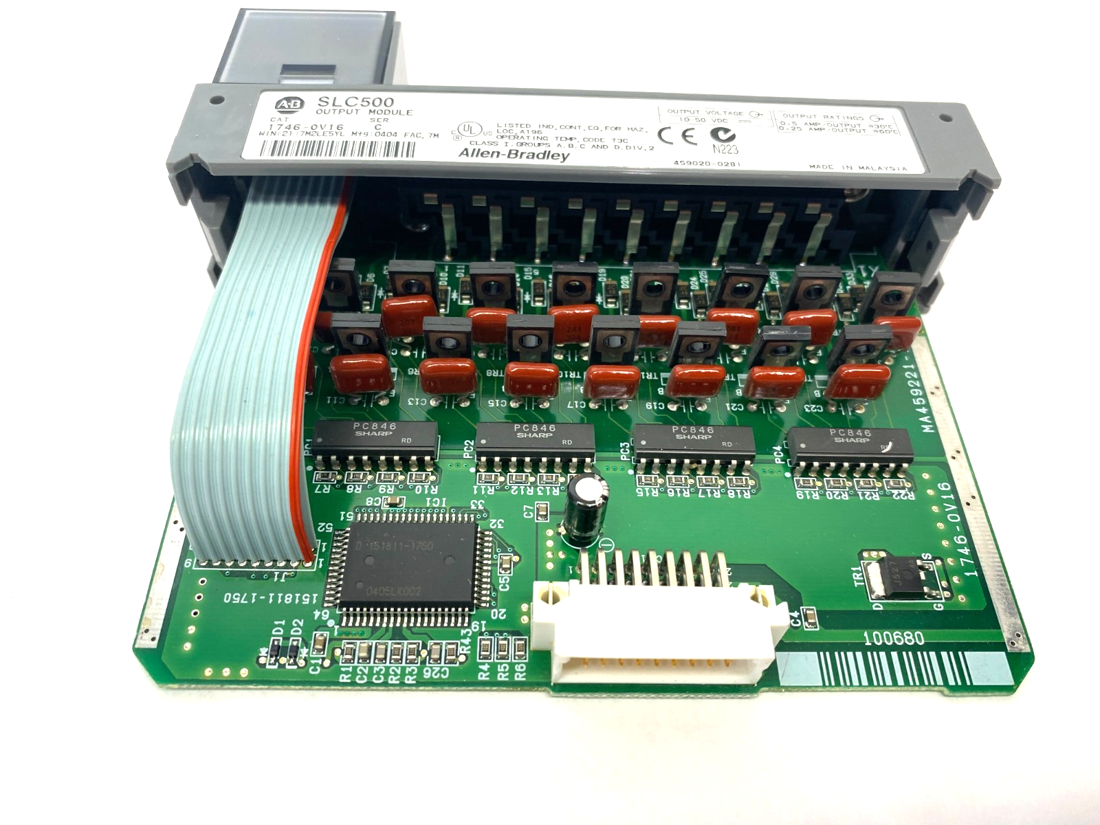 Allen Bradley 1746-OV16 Ser. C SLC 500 16-Point Digital Output Module NO COVER - Maverick Industrial Sales