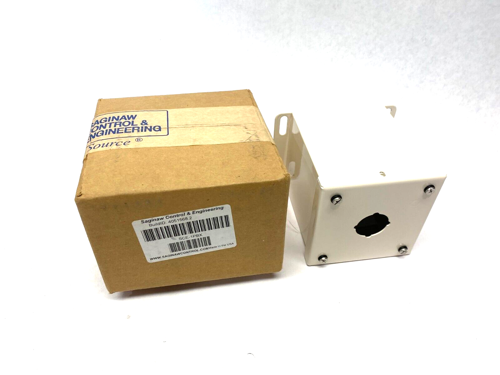 Saginaw Control & Engineering SCE-1PBX Extra Deep Pushbutton Enclosure White 1-H - Maverick Industrial Sales