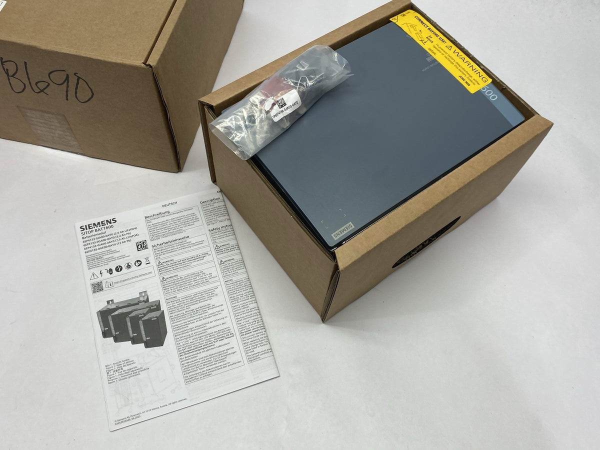 Siemens 6EP4134-0JA00-0AY0-Z SITOP BAT1600 24 V DC 7.5 Ah LiFePO4 Lith Battery - Maverick Industrial Sales