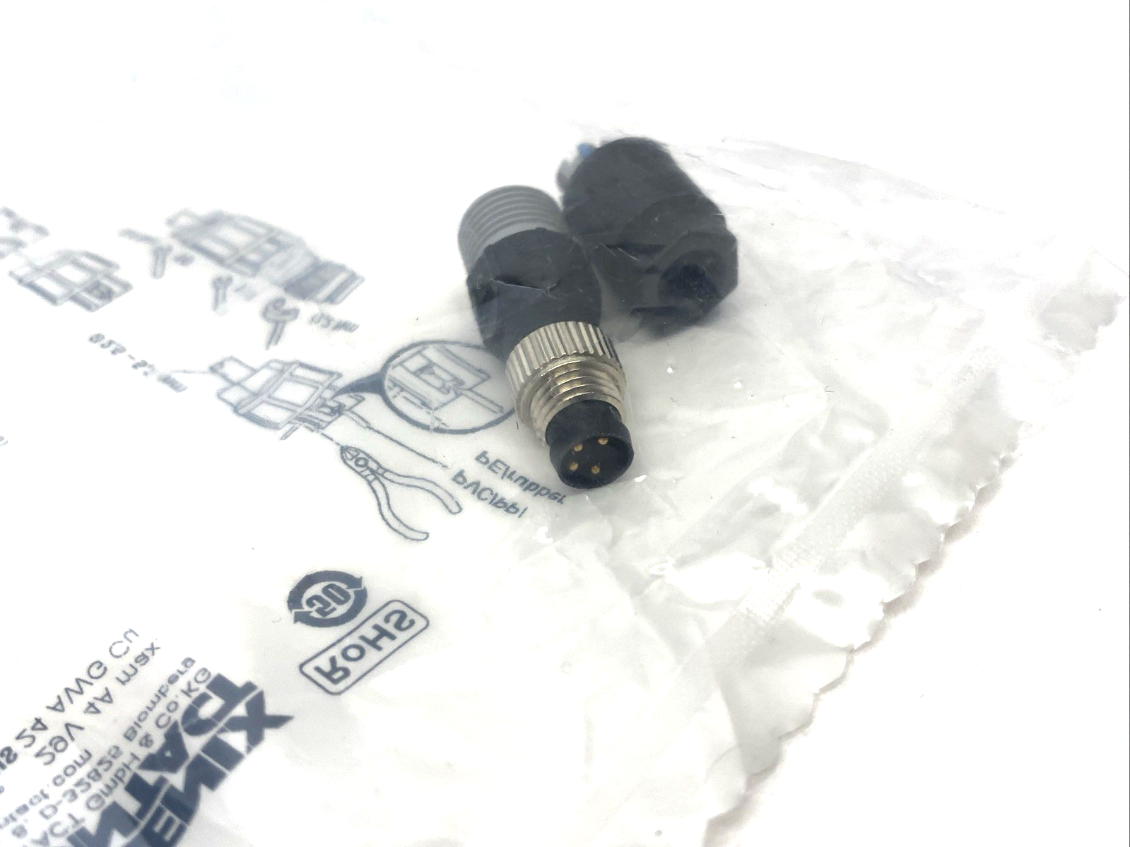 Phoenix Contact SACC-M 8MS-4QO-0,25-M Connector M8 4-Pin Male 1441011 - Maverick Industrial Sales