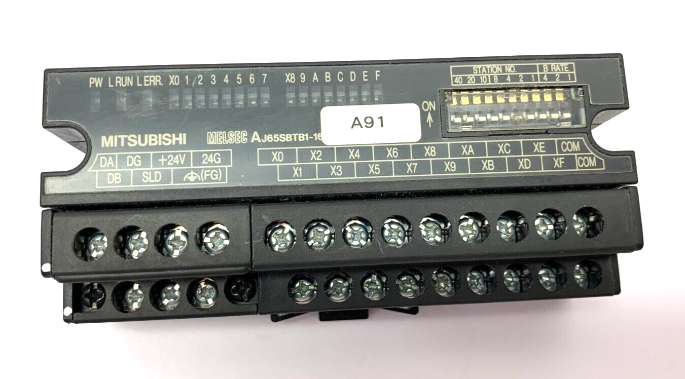 AJ65SBTB1-16D | Mitsubishi Melsec CC-Link Remote Input Unit - Used - Maverick Industrial Sales