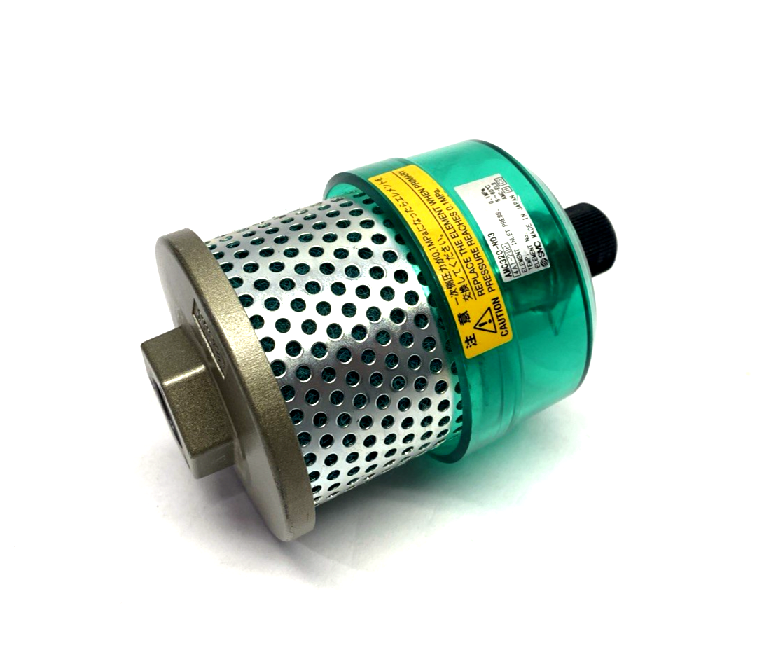 AMC320-N03 | SMC Exhaust Cleaner Pneumatic Muffler 3/8" NPT - New – Open Box - Maverick Industrial Sales