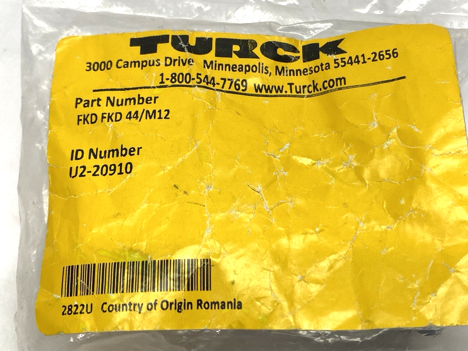 Turck FKD FKD 44/M12 Ethernet Female Eurofast Receptacle Circular U2-20910 - Maverick Industrial Sales