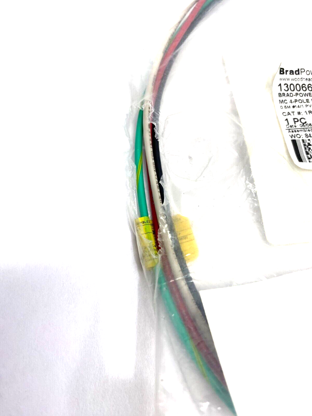 Woodhead BradPower 1300660282 Circular Receptacle Assembly MC 4-Pole Male - Maverick Industrial Sales