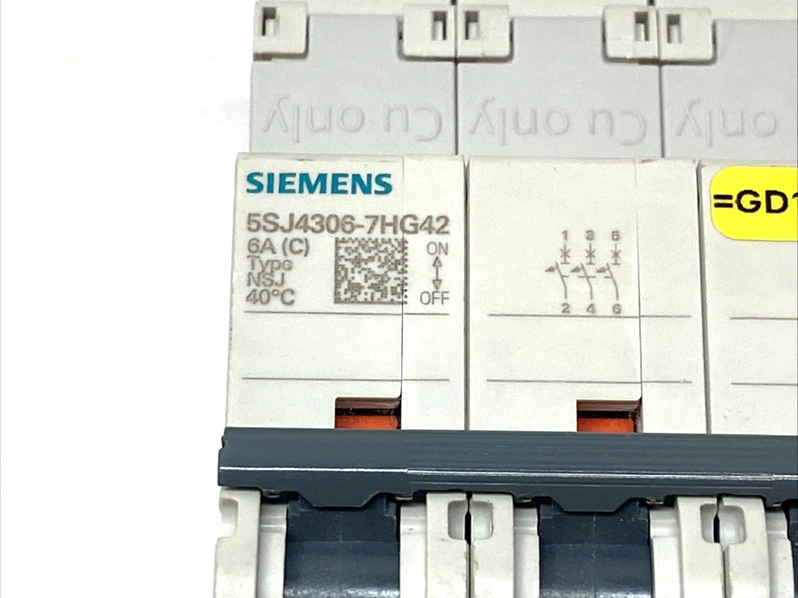 5SJ4306-7HG42 | Siemens Miniature Circuit Breaker 3-Pole Type NSJ 6A - New – Open box - Maverick Industrial Sales