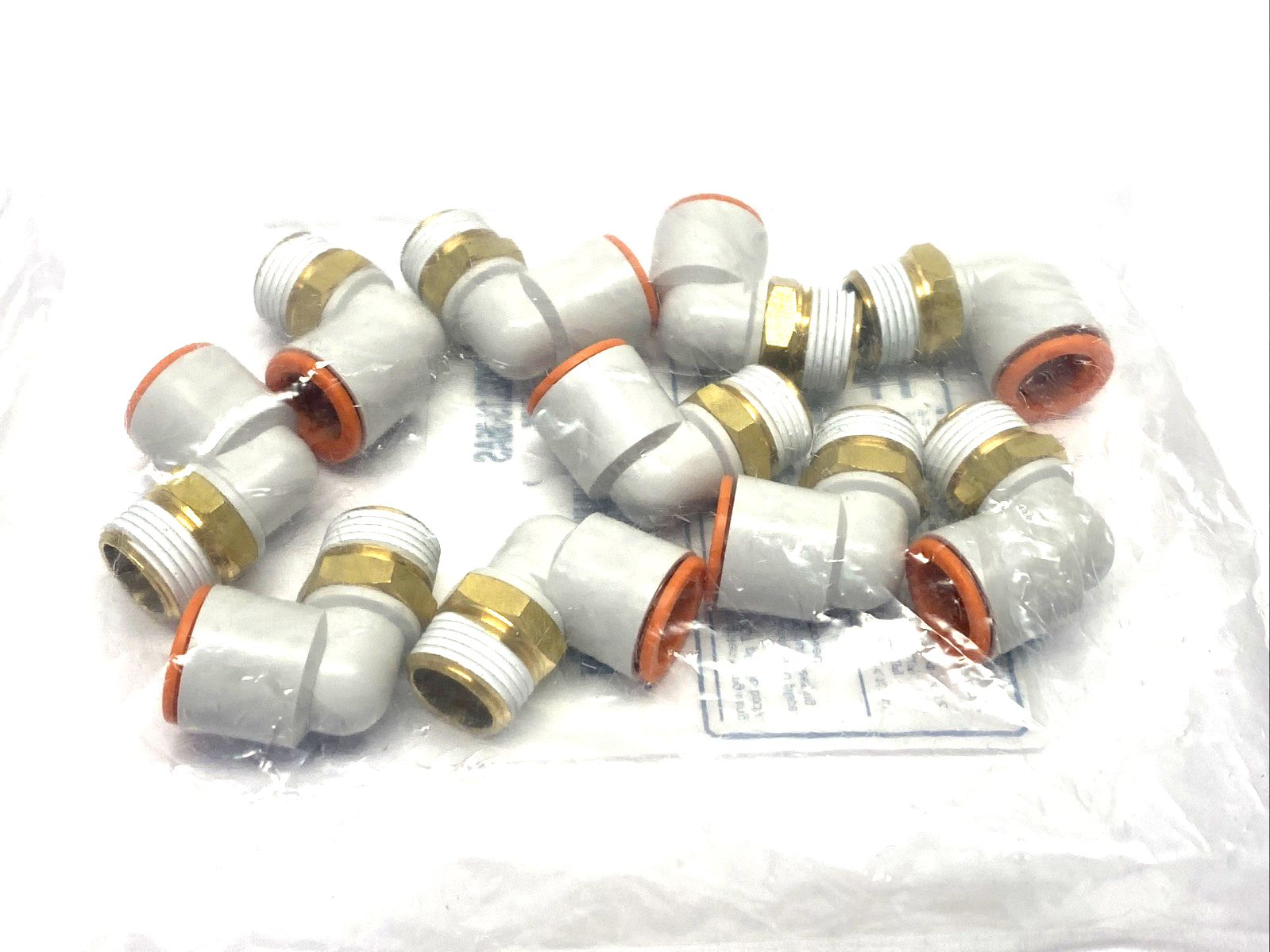 SMC KQ2L13-36AS Male Elbow Fitting 1/2" Tube O.D. 3/8" NPT 10-PACK - Maverick Industrial Sales