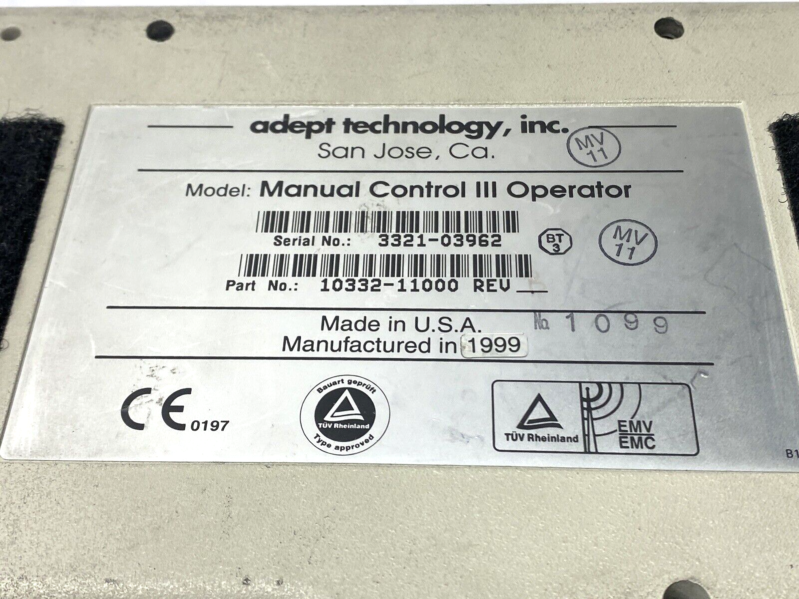 Adept Technology 10332-11000 Manual Control III Operator - For parts or not working - Maverick Industrial Sales