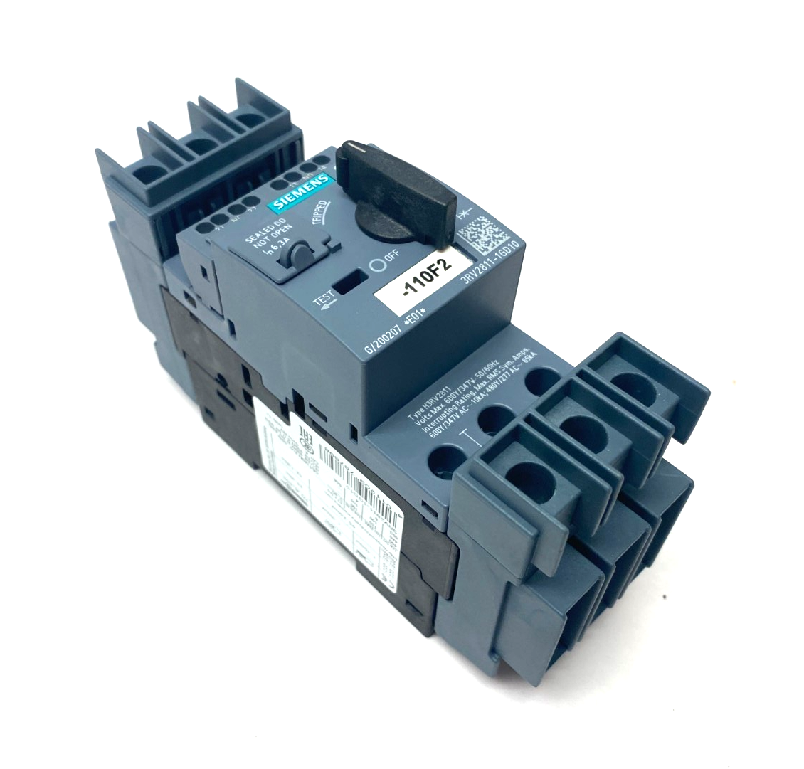 Siemens 3RV2811-1GD10 SIRIUS Motor Starter Circuit Breaker Frame Size S00 - Maverick Industrial Sales