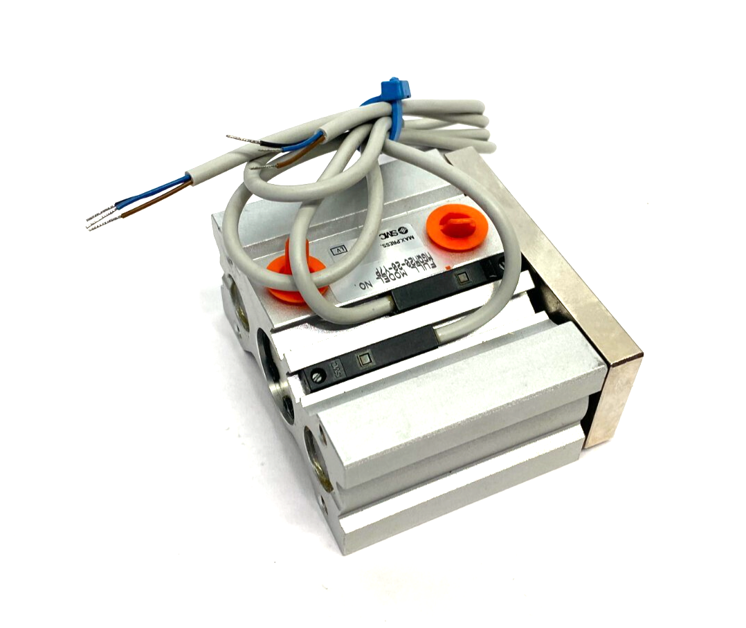 SMC MGQM20-20-Y7P Guided Pneumatic Cylinder Slide Bearing 20mm Stroke - Maverick Industrial Sales