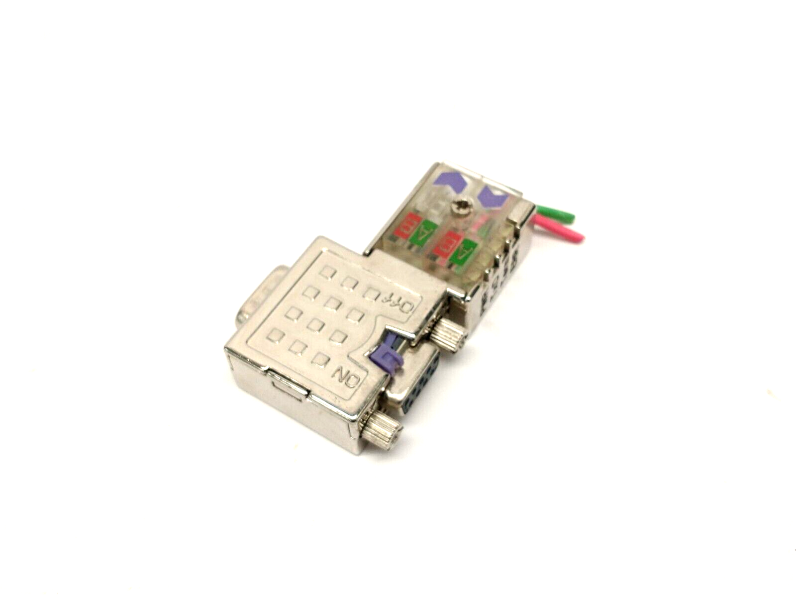 Brad Harrison PA9D01-42 D-Sub Connector w/ LEDs & Programming Port, 90 Degree - Maverick Industrial Sales