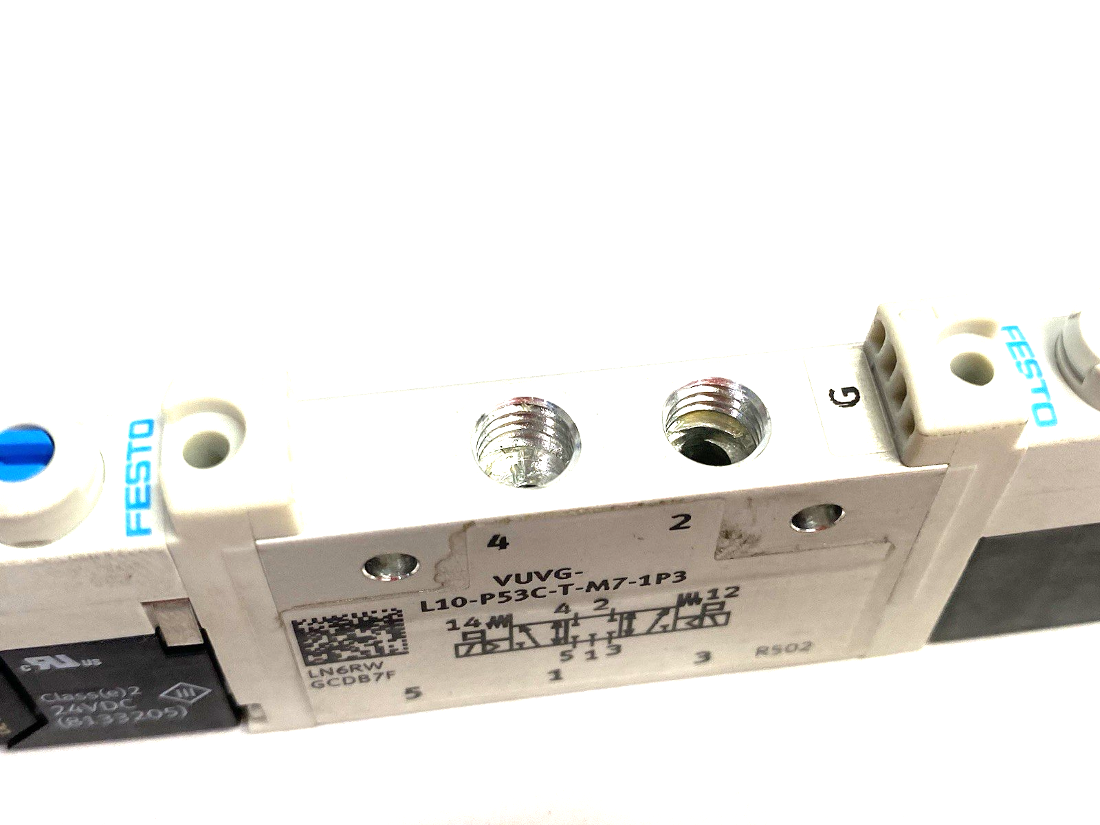 VUVG-L10-P53C-T-M7-1P3 | Festo Air Pilot Control Solenoid Valve 5/3 Closed 566476 - Used - Maverick Industrial Sales