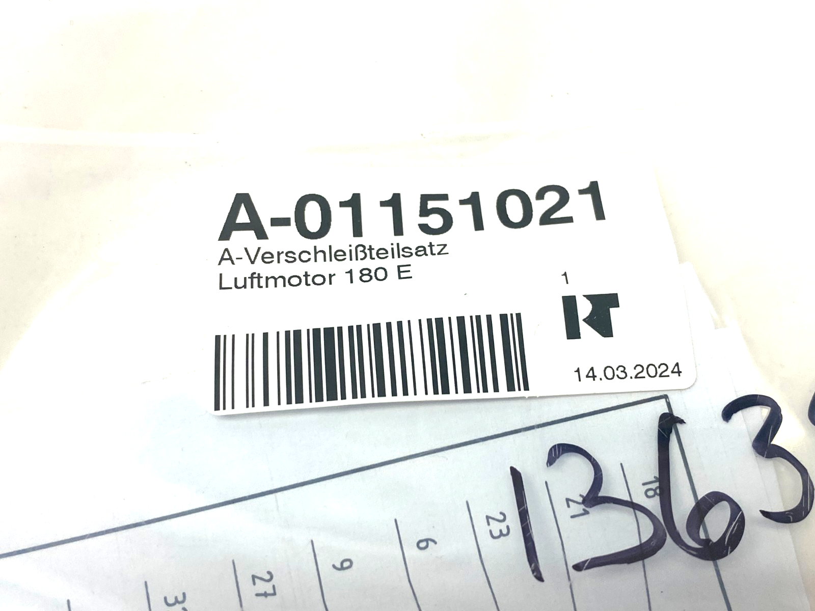 Reinhardt-Technik A-011510121 Air Motor Seal/Wear Replacement Kit 180 E - Maverick Industrial Sales