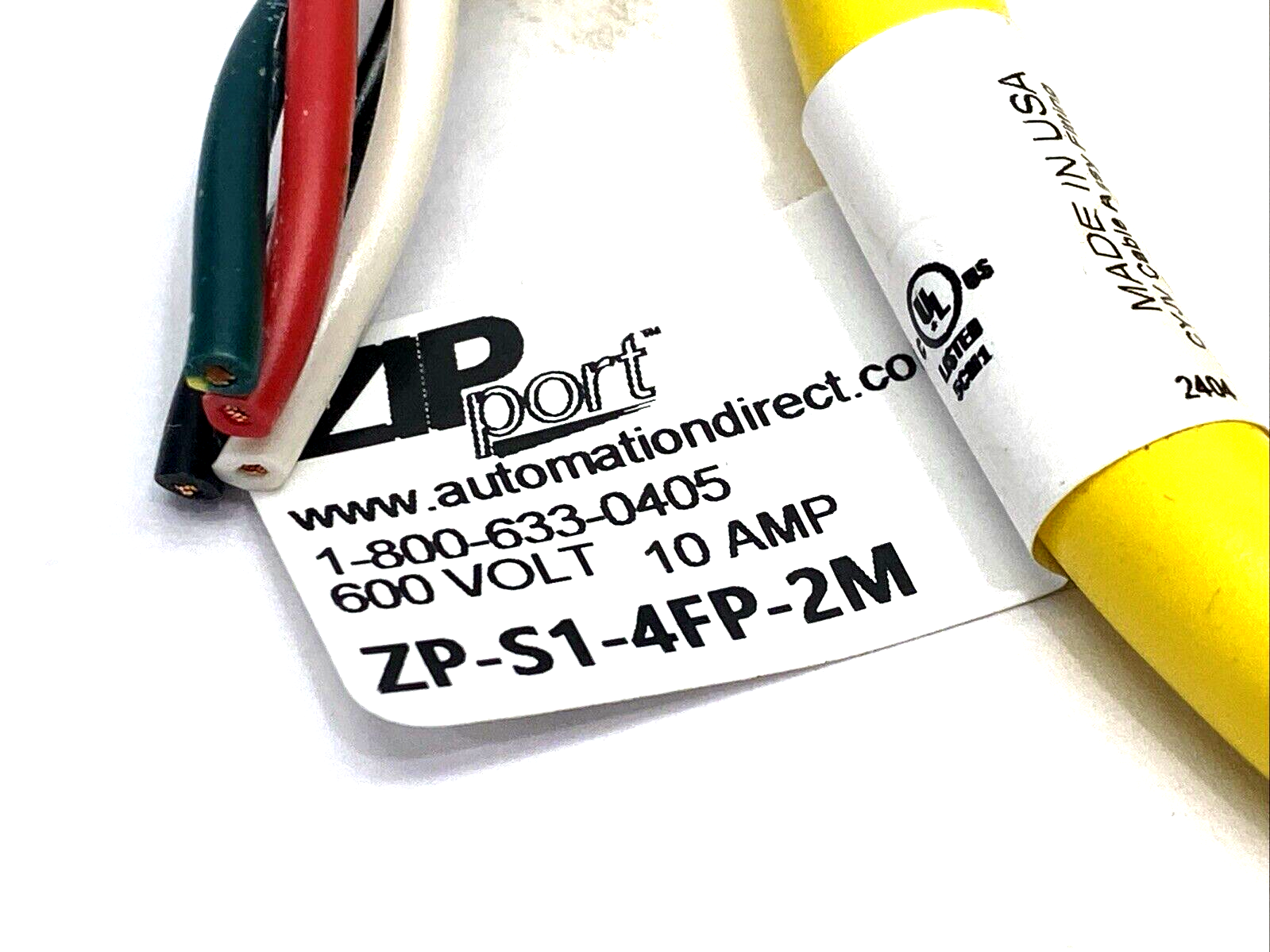Automation Direct ZP-S1-4FP-2M ZIPport Connection Cordset 7/8" 4-Pin Female 2m - New – Open box - Maverick Industrial Sales