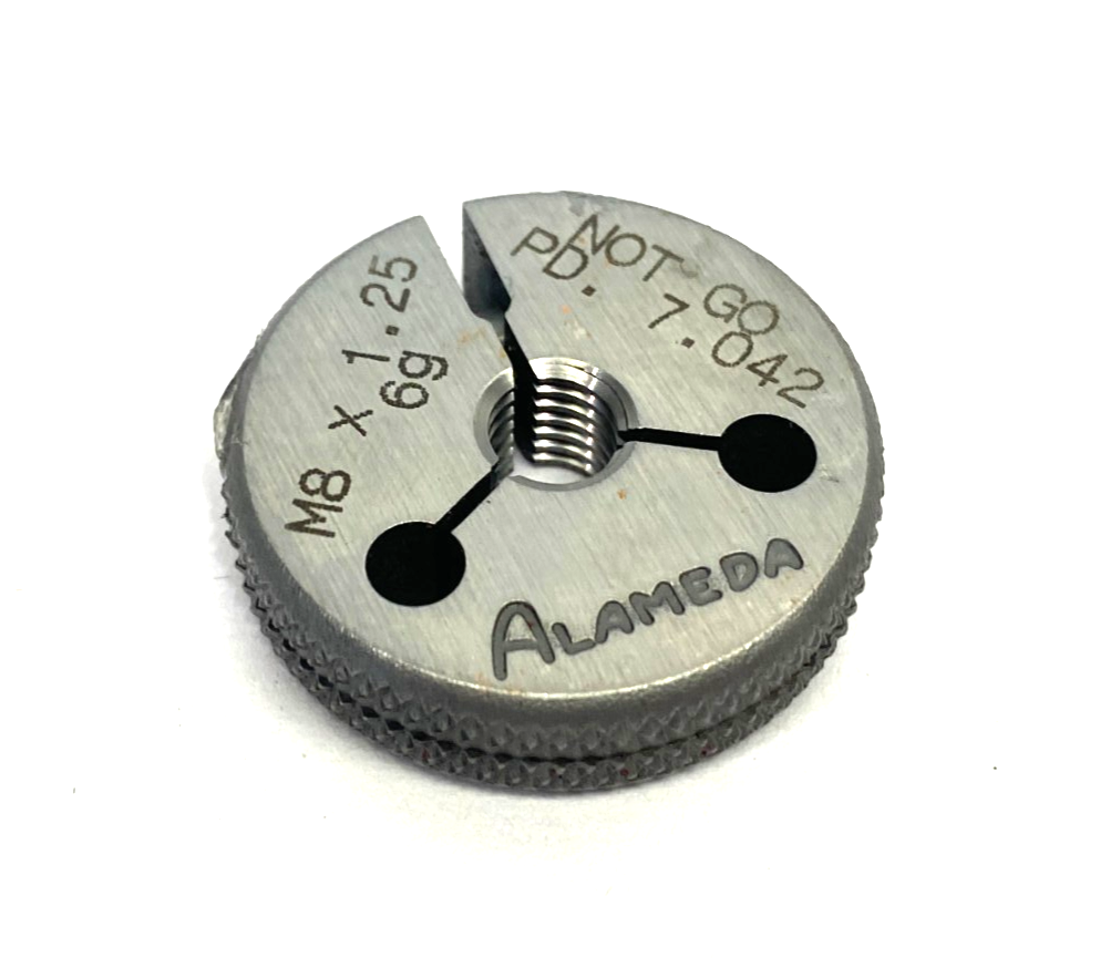 Alameda M8 x 1.25-6G Threaded Ring Gauge NOT GO PD 7.042 - Maverick Industrial Sales