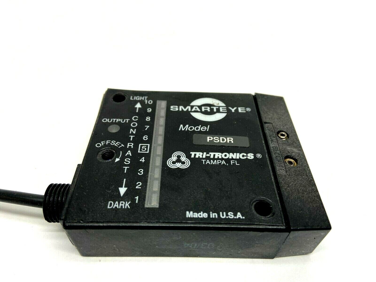 Tri-Tronics PSDR Smarteye PNP Photoelectric Sensor w/ F1 Fiber Optic Block - Maverick Industrial Sales