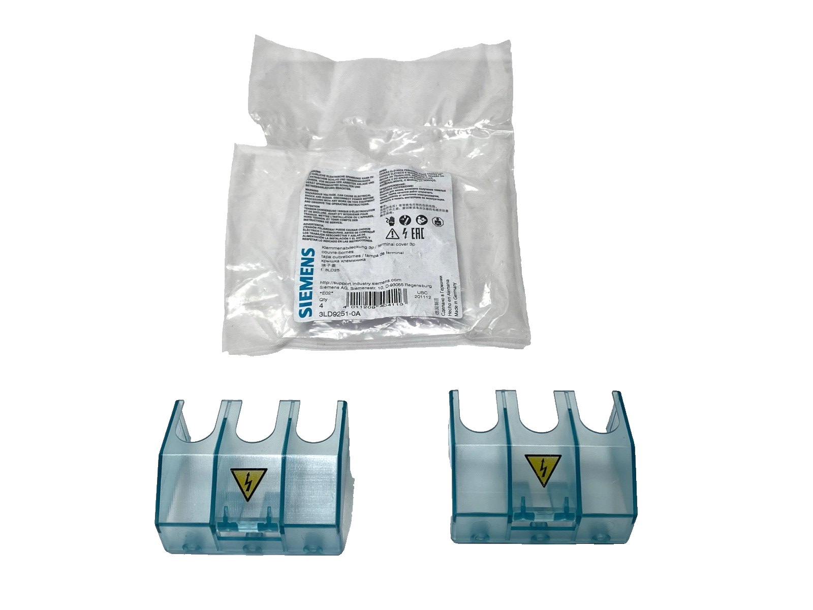 Siemens 3LD9251-0A Terminal Cover 3-Pole LOT OF 2 - Maverick Industrial Sales