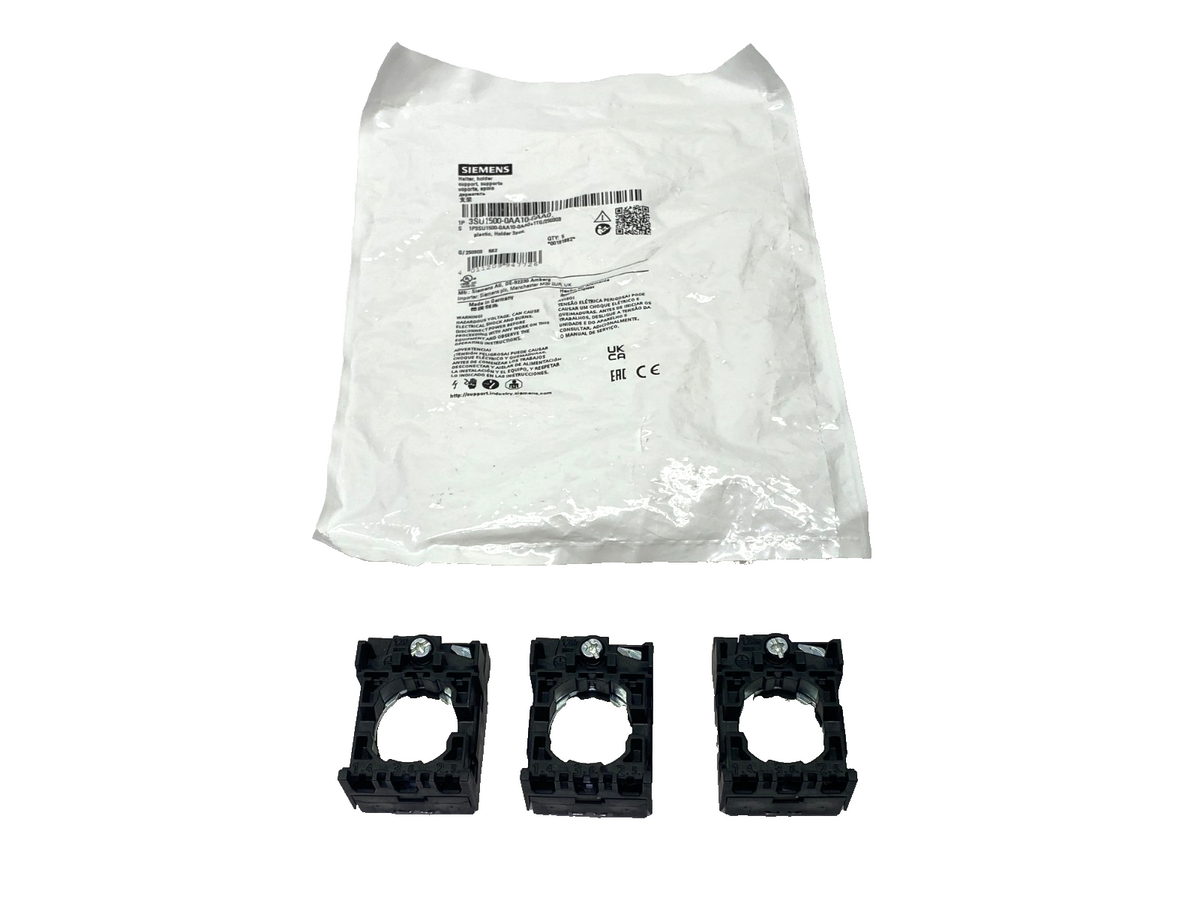 3SU1550-0AA10-0AA0 | Siemens Holder, Universal, 3-Fold, Plastic/Metal LOT OF 3 - New – Open box - Maverick Industrial Sales