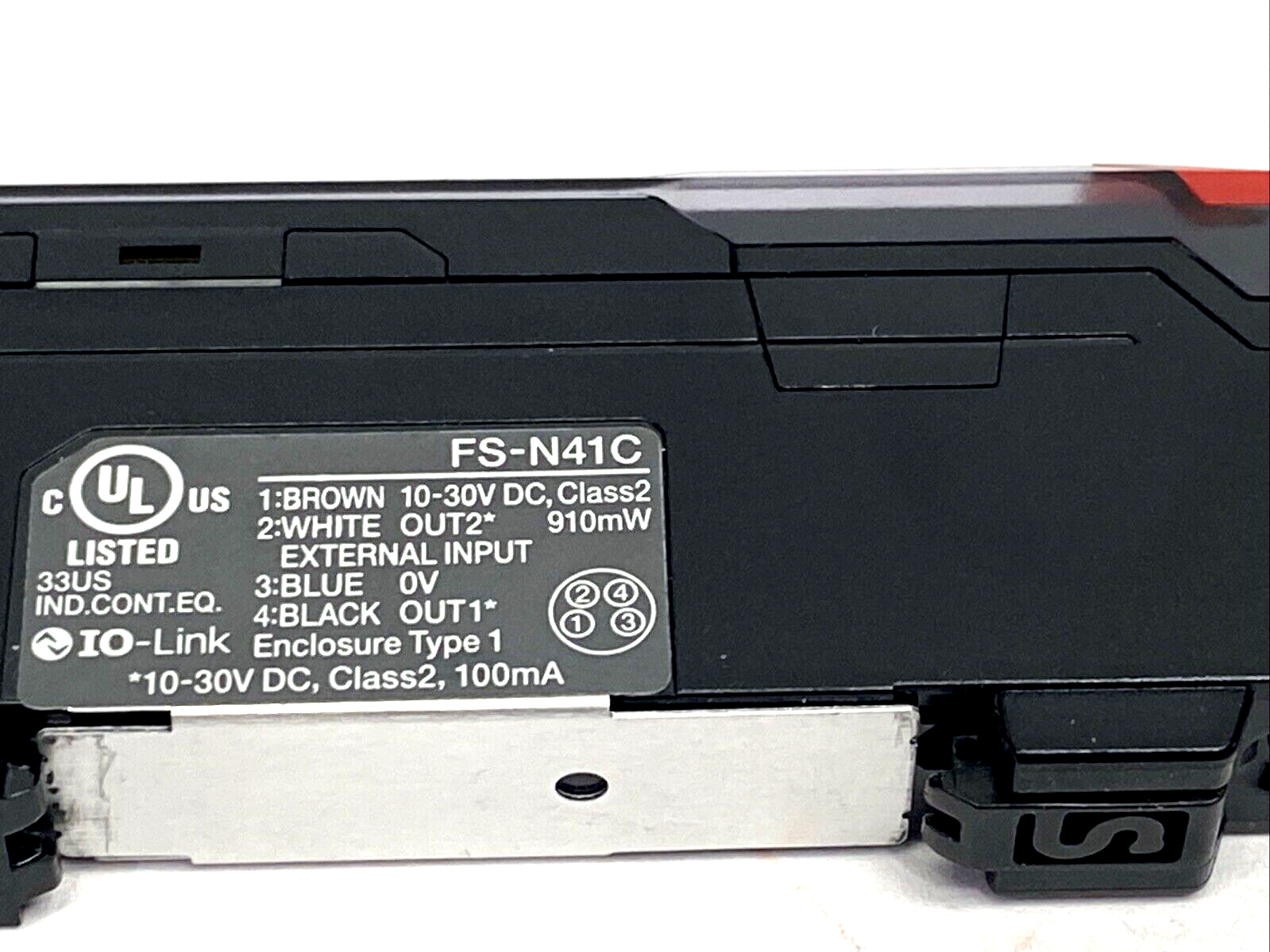 Keyence FS-N41C Fiber Optic Sensor Main Unit, M8 Connector Type - Maverick Industrial Sales