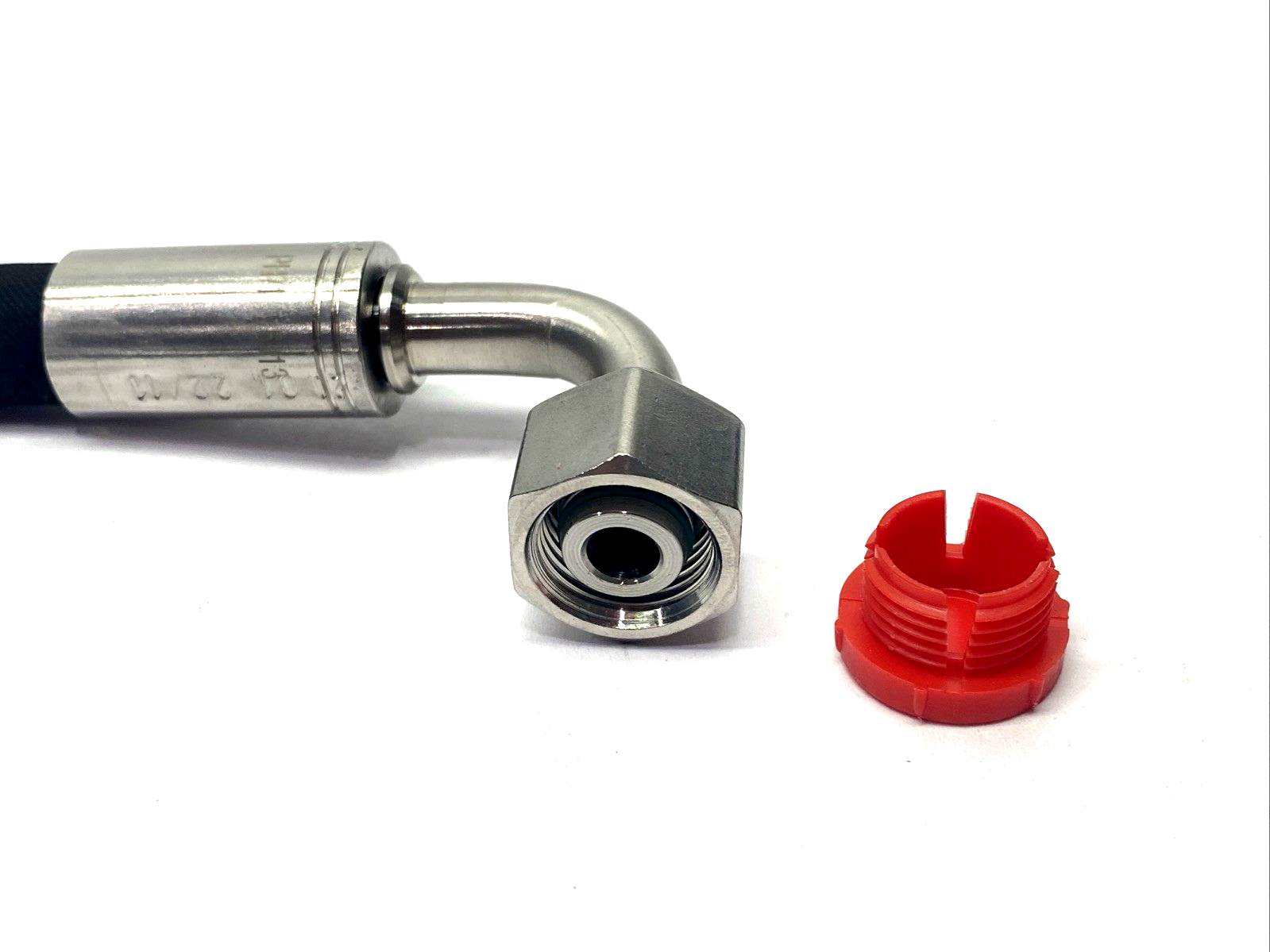 H-KON 437082 Hydraulic Hose w/ 90 Deg. Fitting, 24" Length PH71-516013 - Maverick Industrial Sales