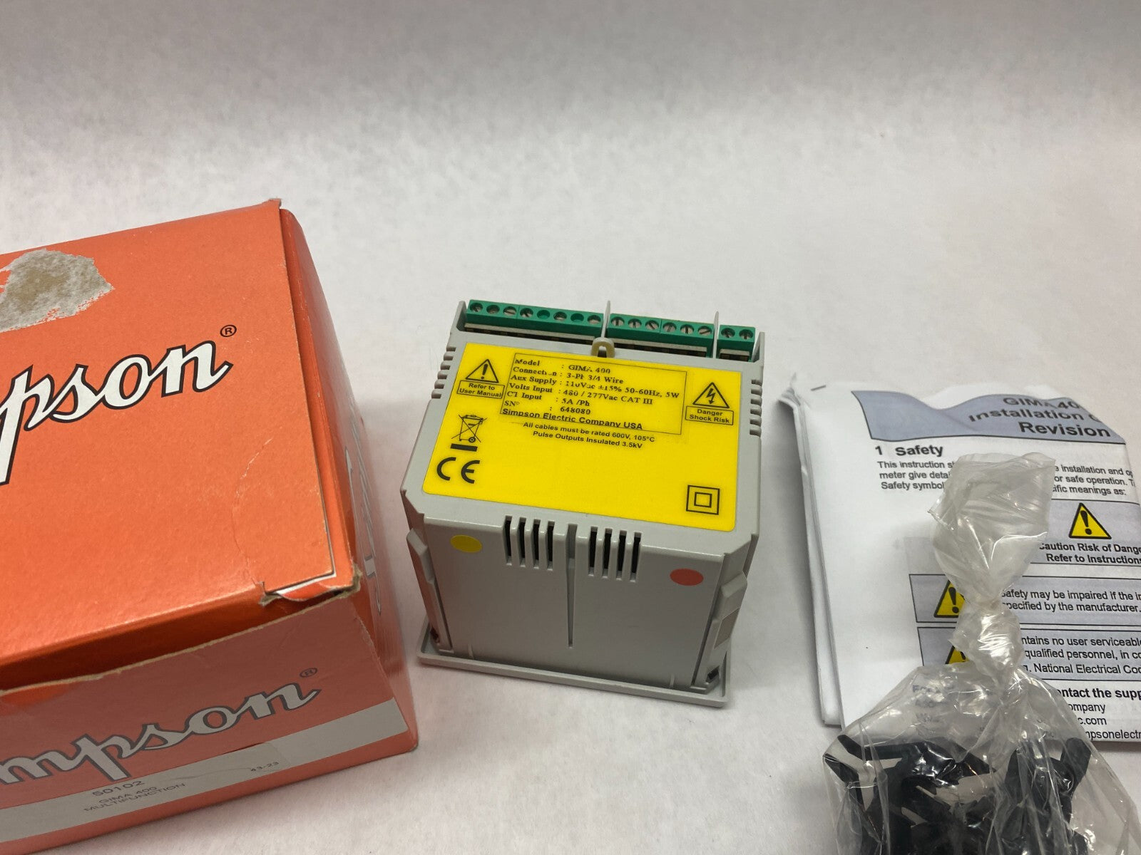 Simpson GIMA 400 3Ø Energy and Power Sub-Meter 50102 - Maverick Industrial Sales