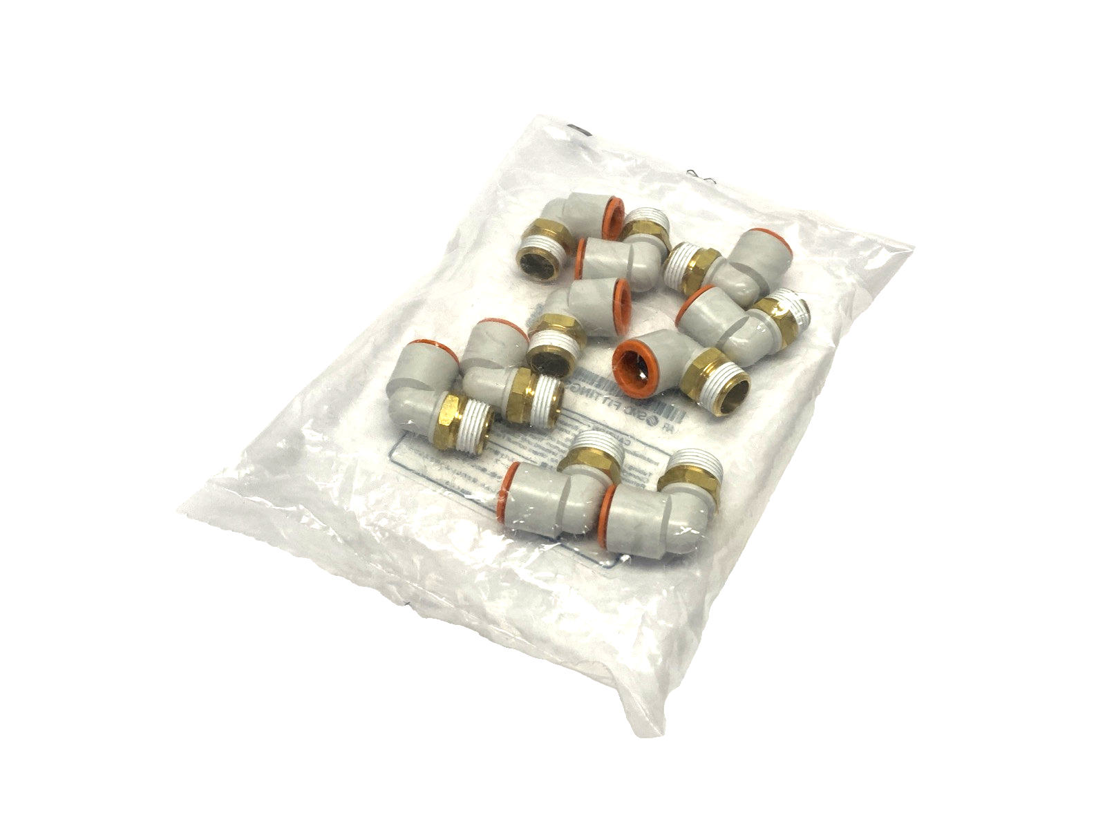 SMC KQ2L13-36AS Male Elbow Fitting 1/2" Tube O.D. 3/8" NPT 10-PACK - Maverick Industrial Sales