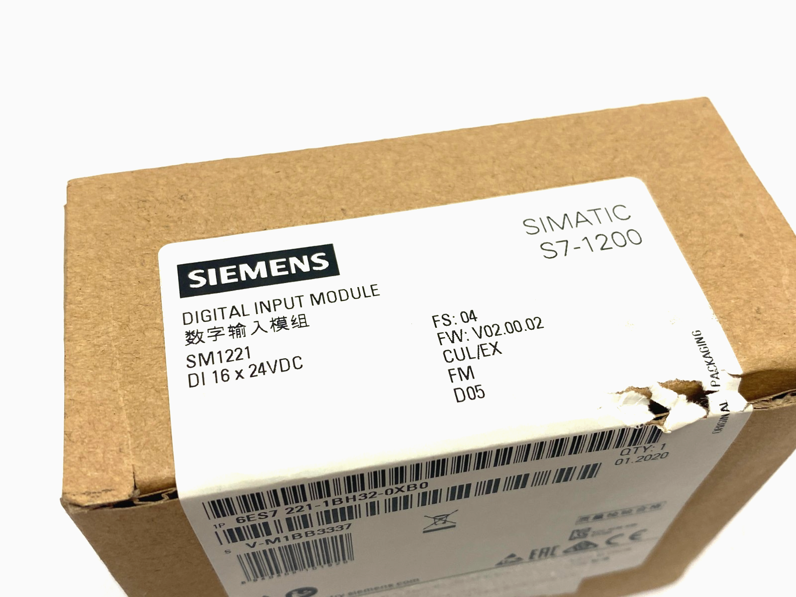 Siemens 6ES7 221-1BH32-0XB0 SIMATIC S7-1200 Digital Input Module, DI 16x24VDC - Maverick Industrial Sales