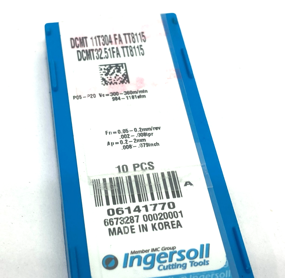 Ingersoll DCMT32.51FA TT8115 ISOTurn Chipbreaker Inserts 06141770 PKG OF 10 - Maverick Industrial Sales