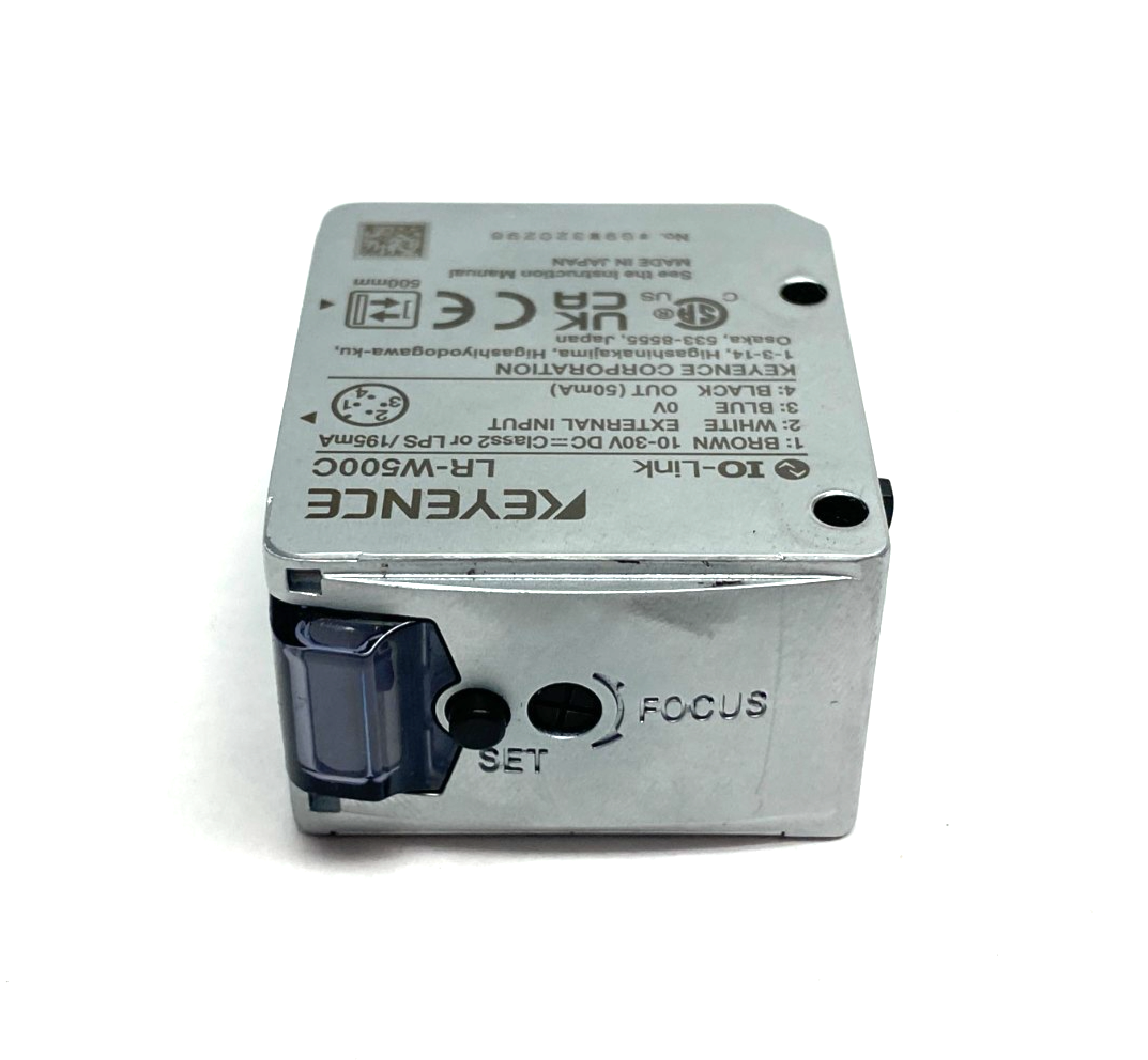 Keyence LR-W500C Full-Spectrum Self-Contained Sensor, M12 4-Pin Connector - Maverick Industrial Sales
