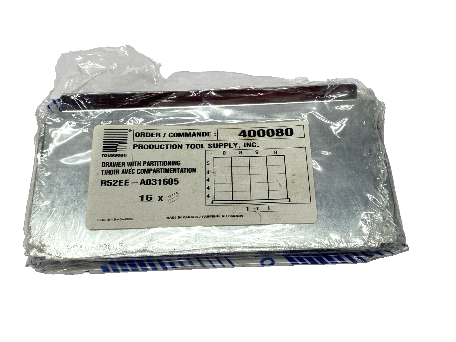R52EE-A031605 | Rousseau Drawer Partitioning PACK OF 15 - New – Open box - Maverick Industrial Sales