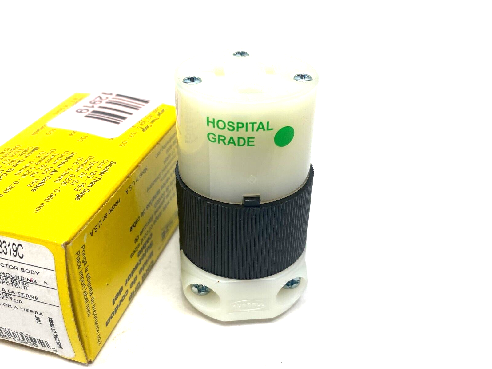 Hubbell HBL8319C Insulgrip Hospital Grade Outlet Receptacle Body 2-Pole 3-Wire - Maverick Industrial Sales