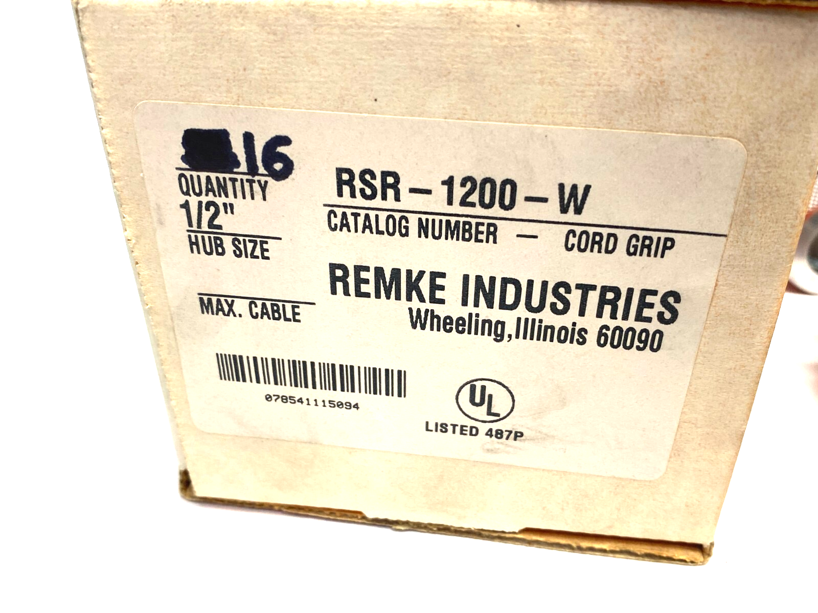 Remke RSR-1200-W Tuff-Seal Aluminum Cord Crip Bushing 1/2" NPT BOX OF 16 - New – Open box - Maverick Industrial Sales